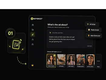 Share your UGC ad idea with a text prompt