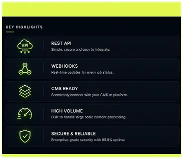Enterprise API — ButterCut localisation workflow
